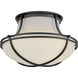 Saddler 3 Light 15.25 inch Black Flush Mount Ceiling Light