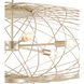 Gambit 6 Light 46.75 inch Contemporary Silver Leaf Chandelier Ceiling Light