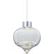 Terra LED Satin Nickel Cord Pendant Ceiling Light