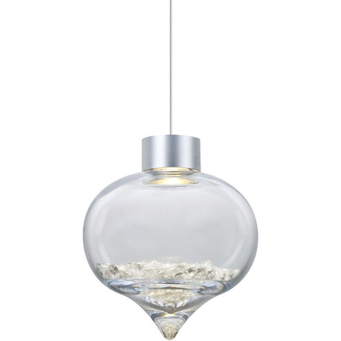 Terra LED Satin Nickel Cord Pendant Ceiling Light
