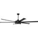 Prost 78 inch Flat Black with Flat Black Wingtip Blades Ceiling Fan, Blades Included