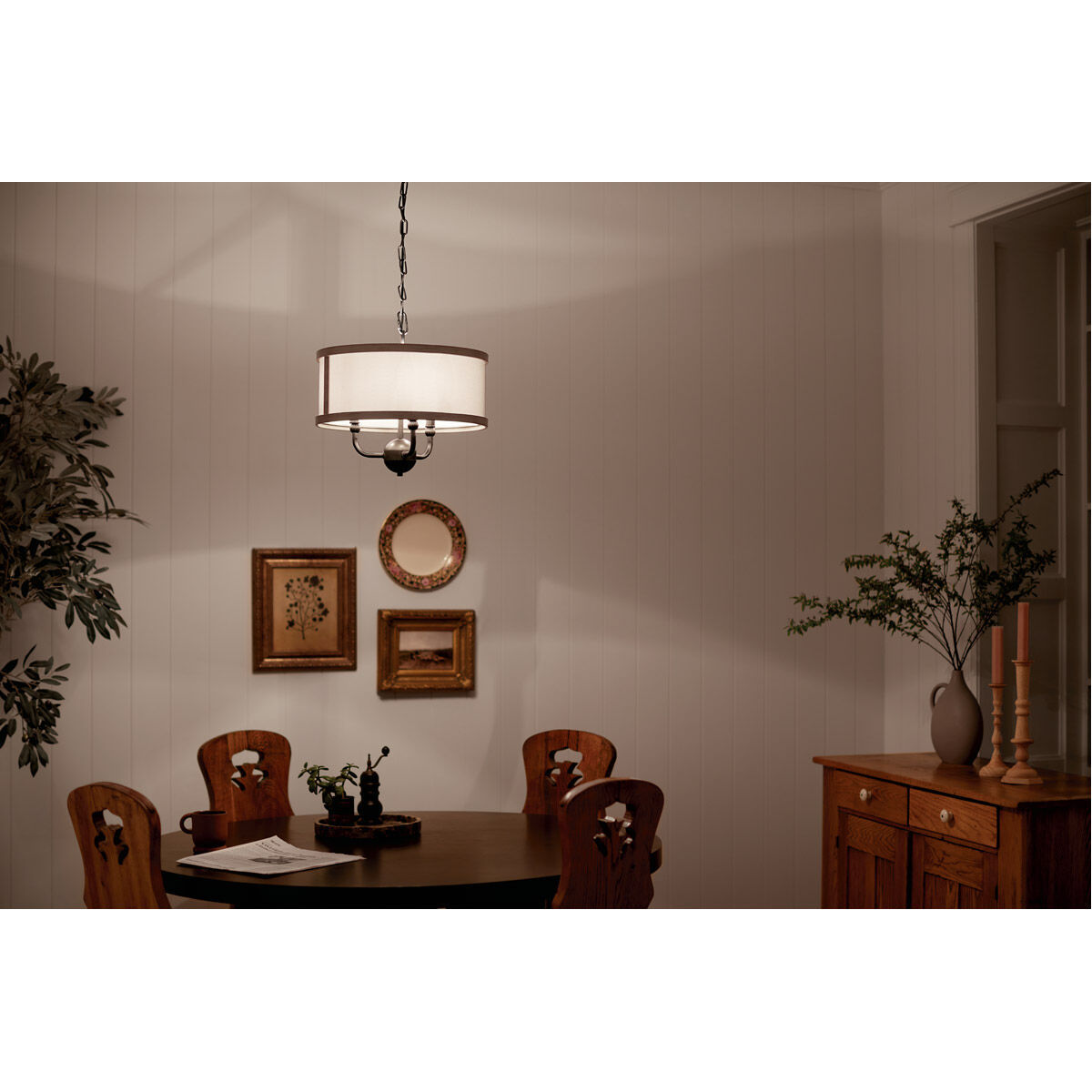 Homestead Heddle 3 Light 16 inch Anvil Iron Chandelier Ceiling Light, Heddle