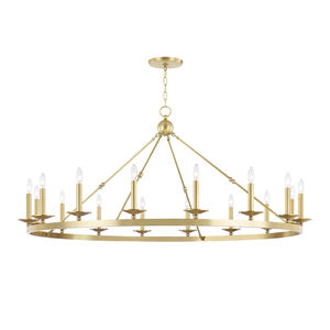 Allendale 16 Light 58 inch Aged Brass Chandelier Ceiling Light