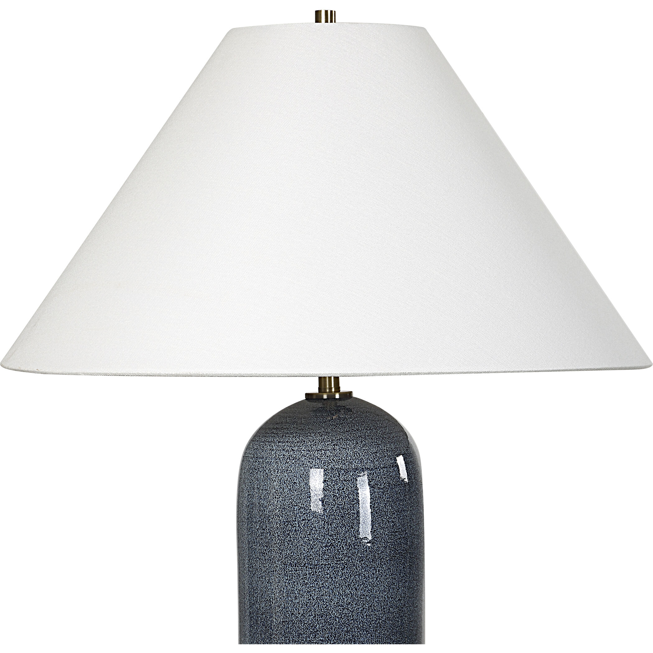 Mayetta 27.75 inch 100 watt Deep Blue Glaze and Plated Antique Brass Table Lamp Portable Light