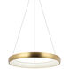 Maverick LED 24 inch Brushed Gold Pendant Ceiling Light