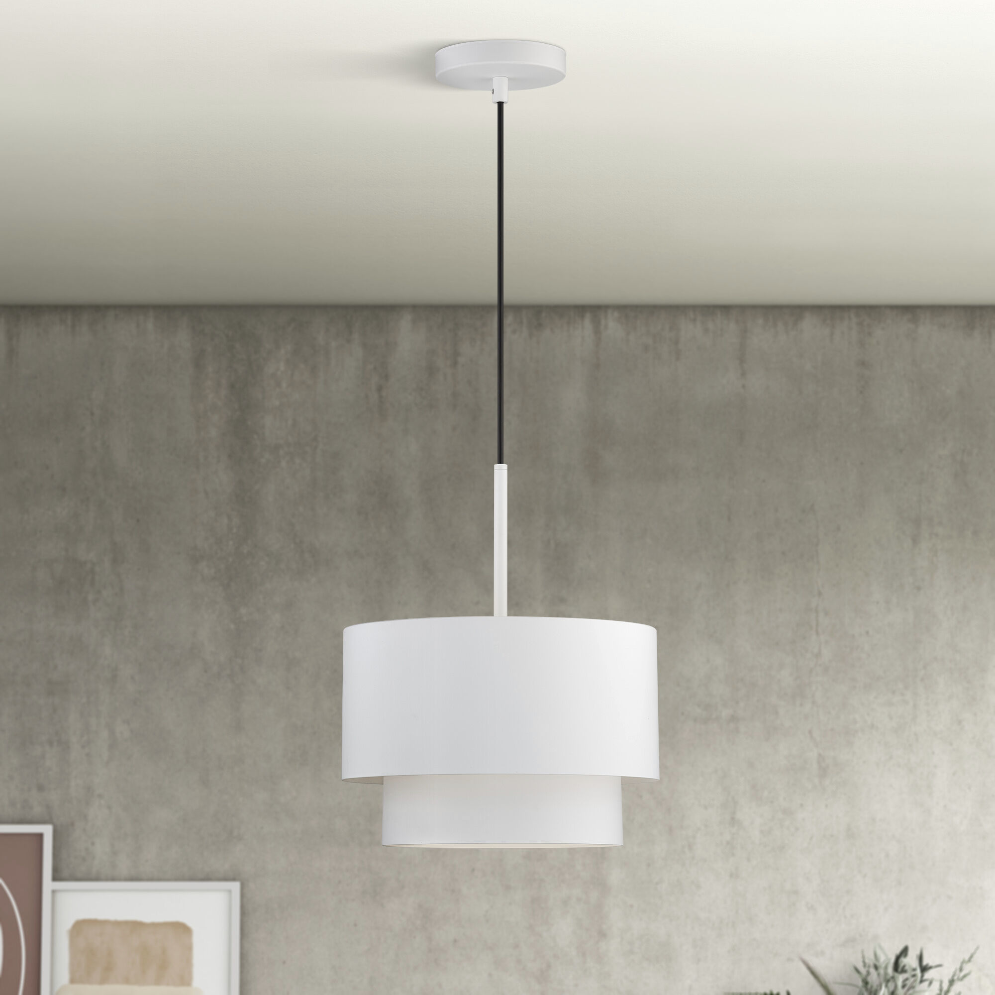 Zolana 1 Light 12 inch White Pendant Ceiling Light