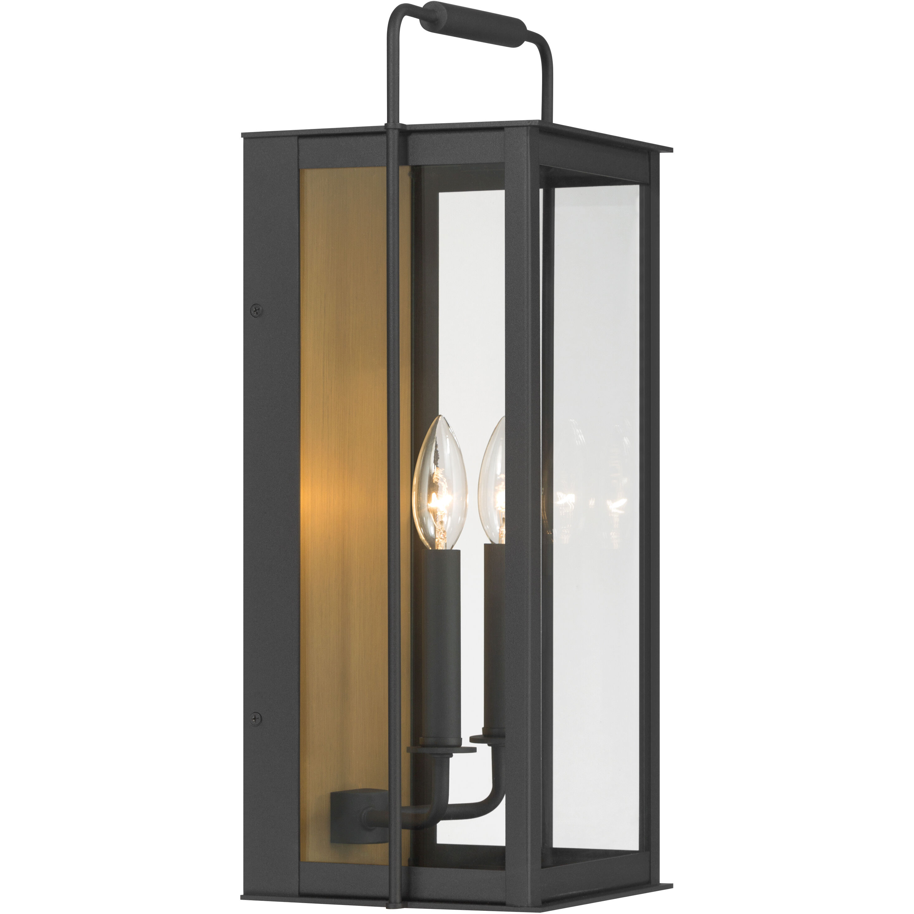 Aberdeen 2 Light 20 inch Sand Coal Black and Legacy Brass Outdoor Wall Sconce