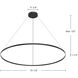 Cerchio Pendant Ceiling Light in Black