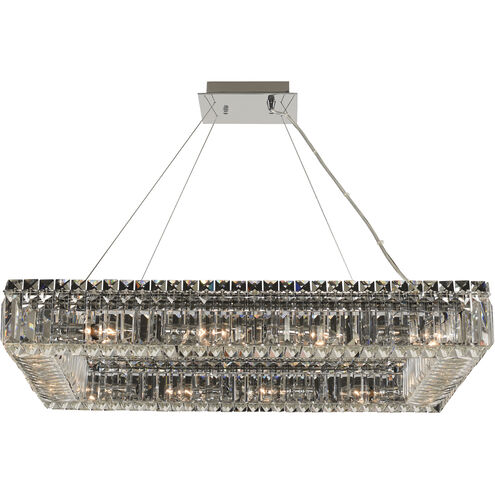 Baguette 12 Light 19 inch Chrome Pendant Ceiling Light in Firenze Clear