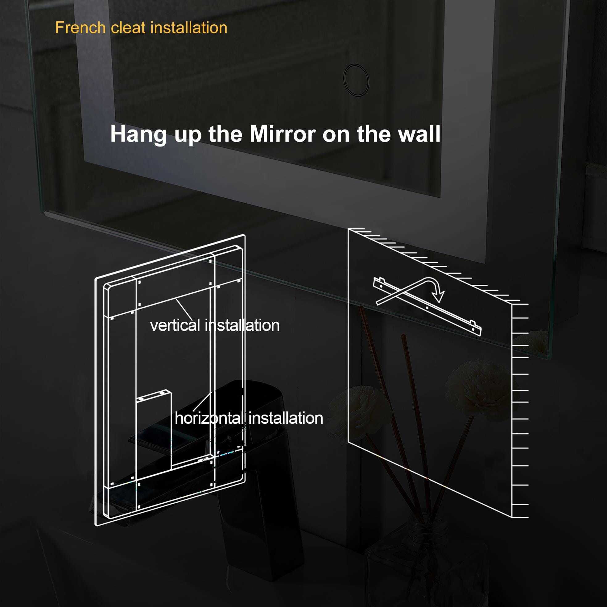 Riven 36 X 30 inch White LED Mirror