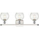 Ballston Athens LED 26 inch White and Polished Chrome Bath Vanity Light Wall Light in Seedy Glass