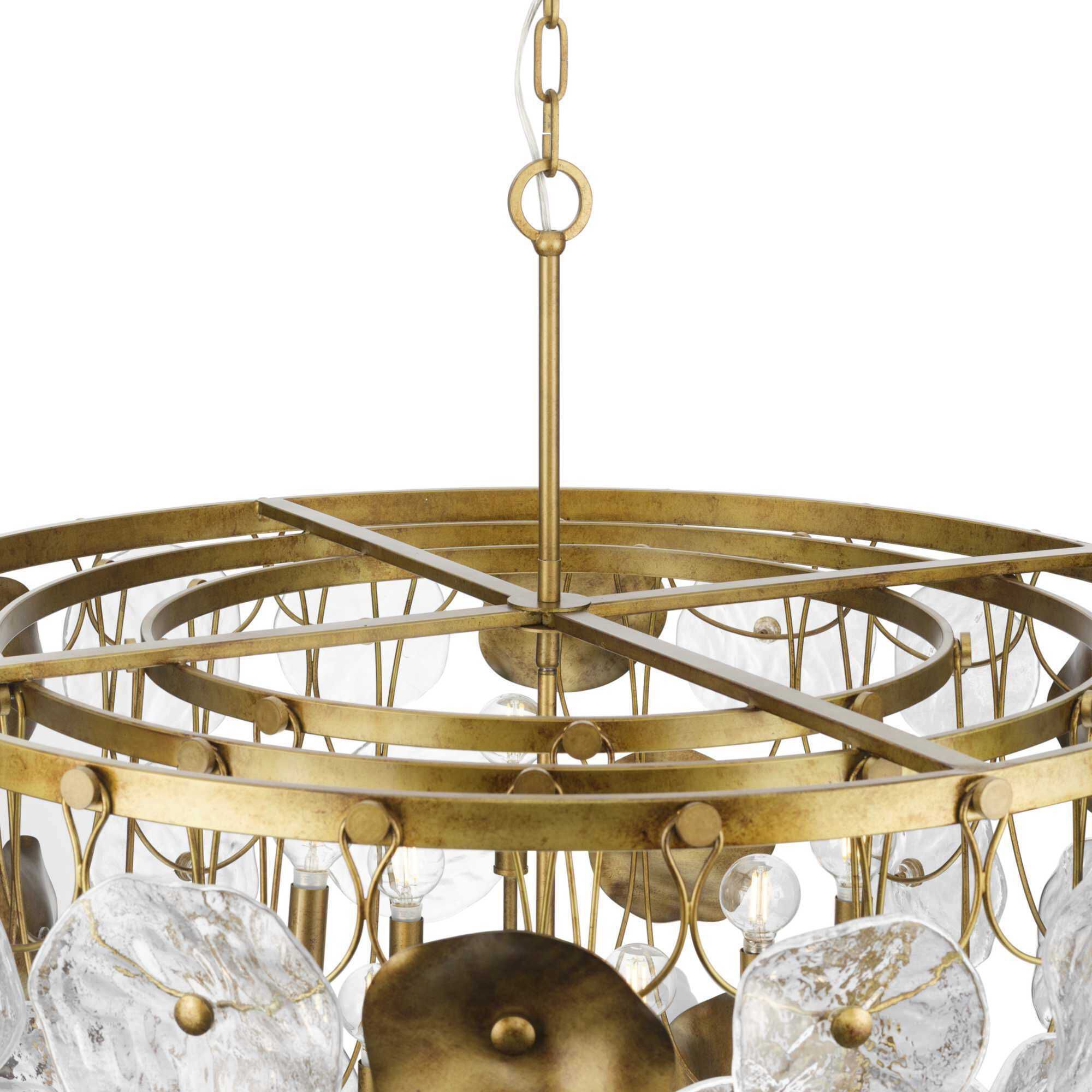 Loretta 9 Light 36 inch Gold Ombre Chandelier Ceiling Light, Design Series