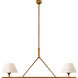 Ian K. Fowler Cesta 2 Light 54 inch Gilded Iron Linear Chandelier Ceiling Light, Large