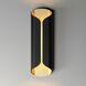 Folio LED 20 inch Black with Gold Outdoor Wall Mount