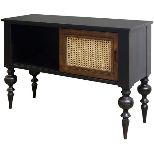 Cameron 16 inch Dark Brown and Black Console Table