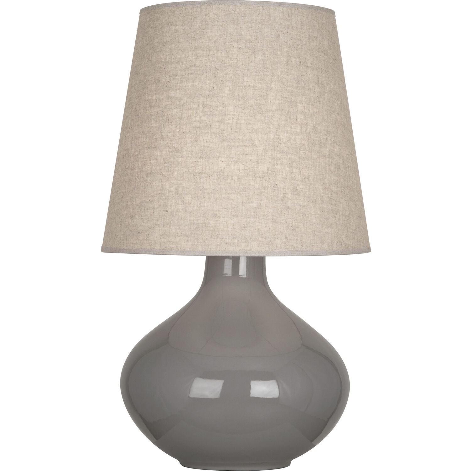 June 30.75 inch 150.00 watt Smoky Taupe Table Lamp Portable Light in Buff Linen
