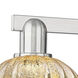 Preston 3 Light 24.5 inch Brushed Satin Nickel Semi-Flush Mount Ceiling Light in Mercury Glass