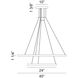 O'hara LED 40 inch Matte Black Chandelier Ceiling Light
