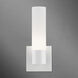 Aero ADA Wall Sconce Wall Light in Textured White with Antique Brass Accent