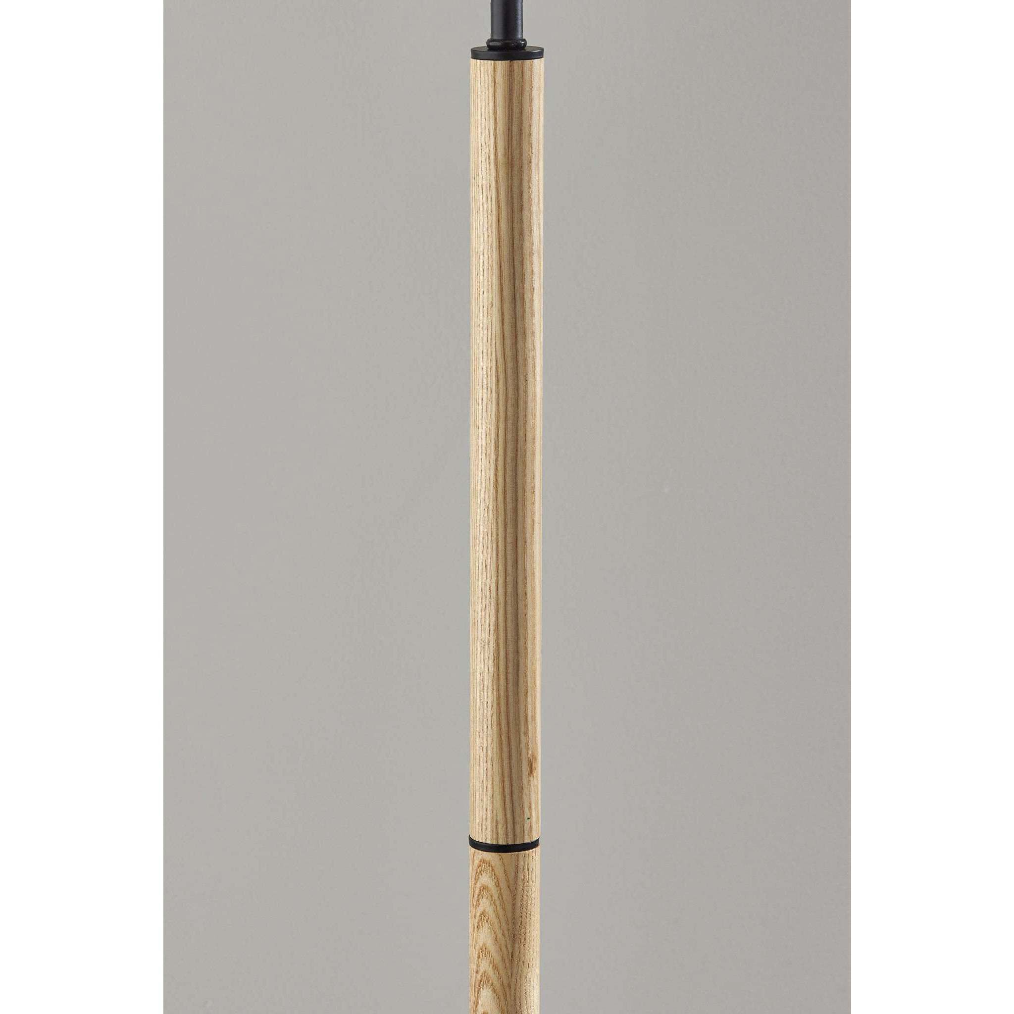 Everett 58.5 inch 40.00 watt Natural Wood / Black Floor Lamp Portable Light