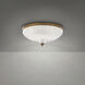 Signature Roma LED 16.25 inch Aged Brass Flush Mount Ceiling Light, Schonbek Signature