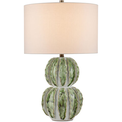 Kolonos 27 inch 150 watt White/Green Table Lamp Portable Light