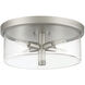 Hailie 4 Light 15 inch Satin Nickel Flushmount Ceiling Light