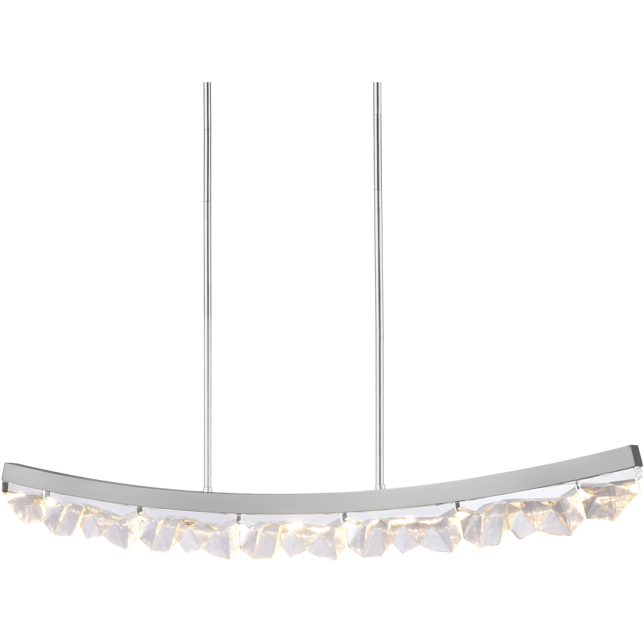 Arcus 1 Light 57.13 inch Polished Nickel Linear Pendant Ceiling Light