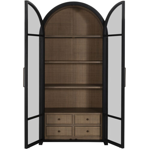 Elsa Antique Bronze / Brushed Black / Blonde Natural Cabinet