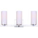 Bishop 3 Light 24 inch Chrome Vanity Light Wall Light