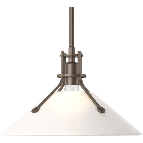 Henry 1 Light 14.4 inch Bronze Mini Pendant Ceiling Light in Frosted, Medium