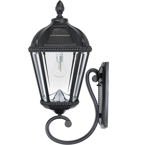 Royal 1 Light 21 inch Black Outdoor Wall Sconce, Solar