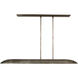 Anne-Marie Barton Remi LED 59.75 inch Mottled Pewter and Warm Walnut Linear Pendant Ceiling Light