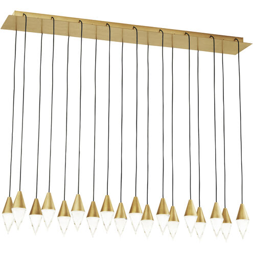 Sean Lavin Turret LED Natural Brass Chandelier Ceiling Light, Integrated LED