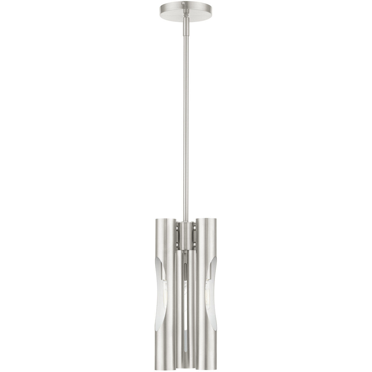 Acra 3 Light 6 inch Brushed Nickel Pendant Chandelier Ceiling Light