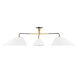 Duo 3 Light 72 inch Aged Old Bronze Chandelier Ceiling Light