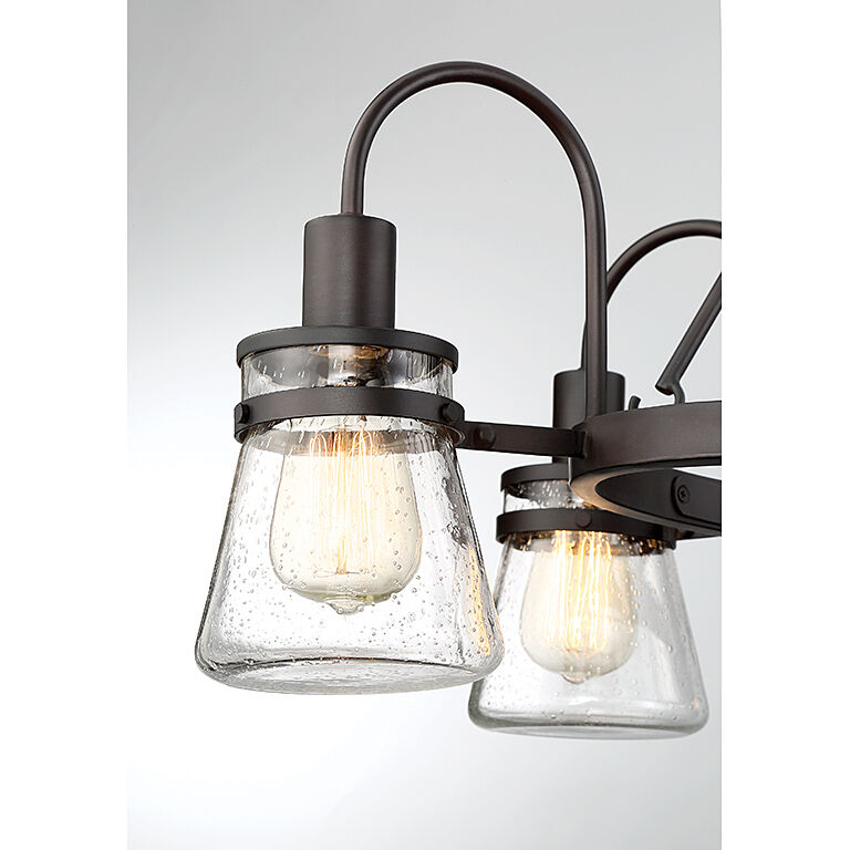 Portsmouth 6 Light 22 inch English Bronze Outdoor Linear Chandelier