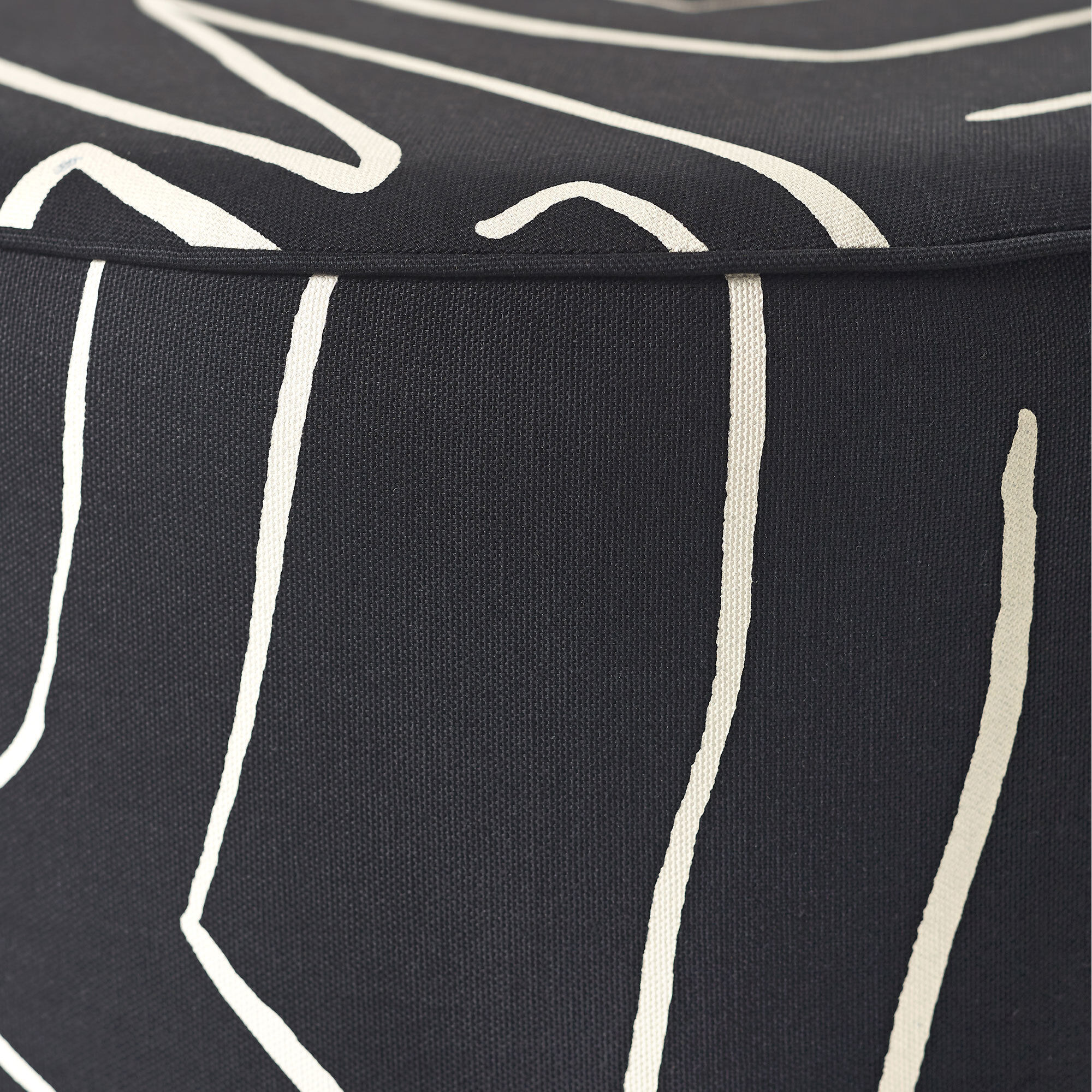 Artak 18 inch Black and White Stool