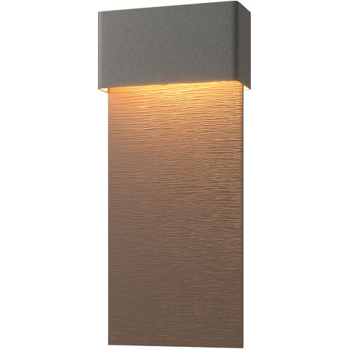 Stratum LED 21.8 inch Coastal Natural Iron and Coastal Bronze Outdoor Sconce in Coastal Natural Iron/Coastal Bronze, Large