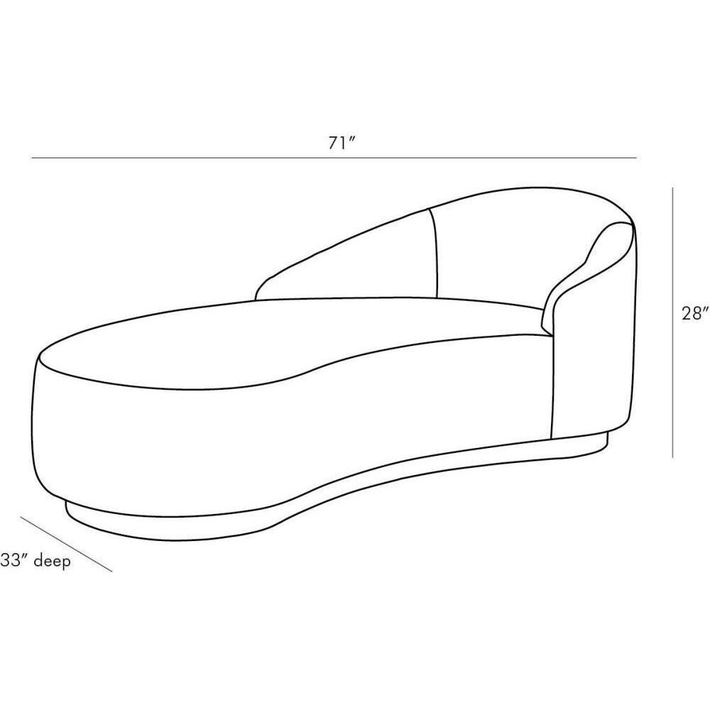 Turner Iceberg Chaise, Left Arm