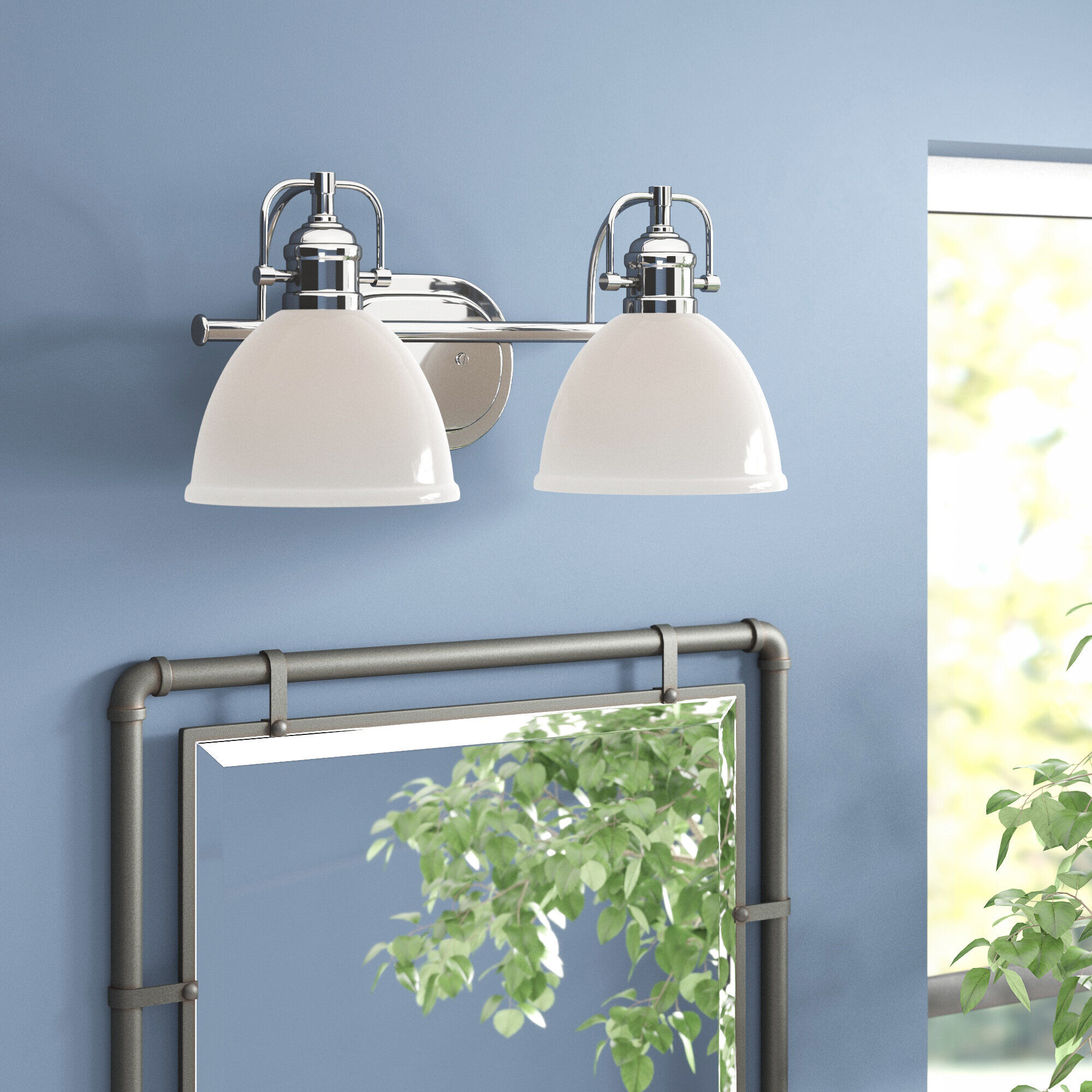 Rowan 2 Light 16 inch Chrome Vanity Light Wall Light