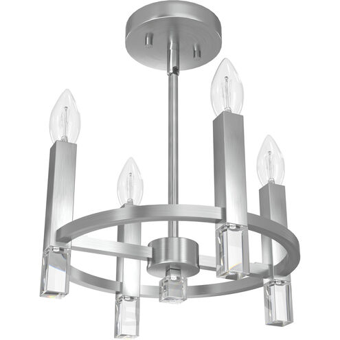 Sunjai 4 Light 12 inch Brushed Nickel Semi-Flush Mount Ceiling Light