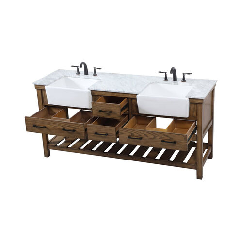 Clement 72 X 22 X 34 inch Driftwood Bathroom Vanity Cabinet