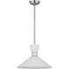 Drew & Jonathan Belcarra 1 Light 15 inch Brushed Steel Pendant Ceiling Light
