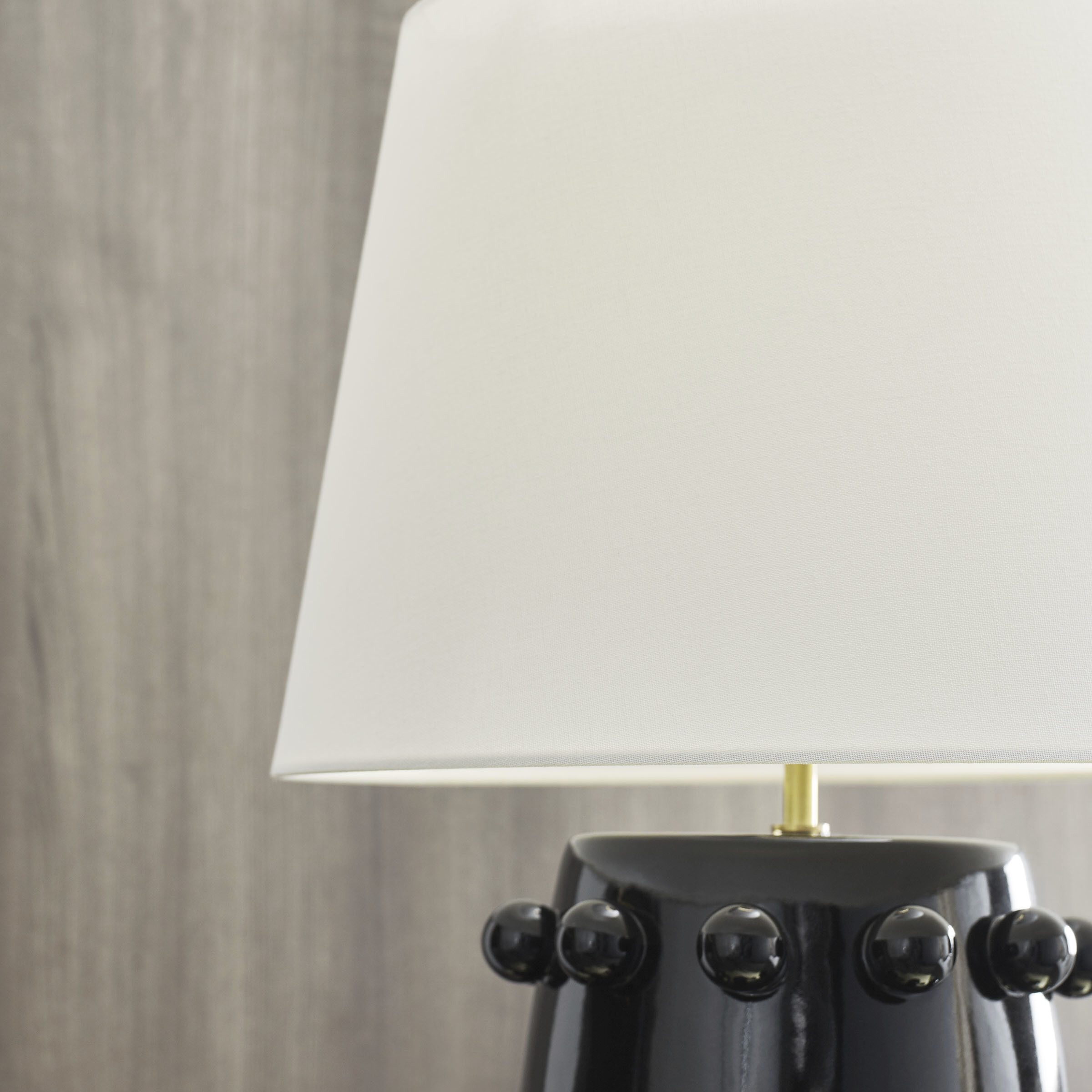 Kelly Wearstler Linden 26.5 inch 75 watt Black Porcelain Table Lamp Portable Light, Medium