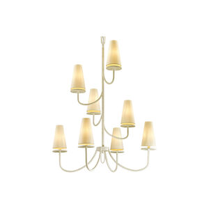Arbuckle Ave 8 Light 36 inch Gesso White Chandelier Ceiling Light