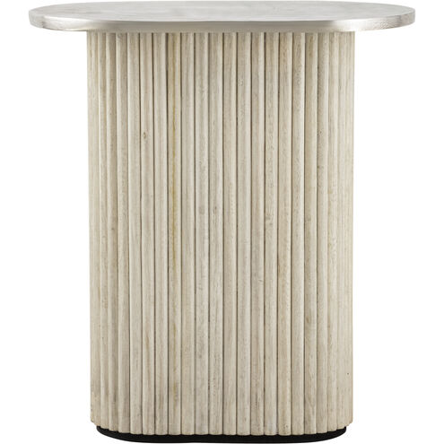 Finley 20 X 18 inch Bleached and Polished Nickel Accent Table
