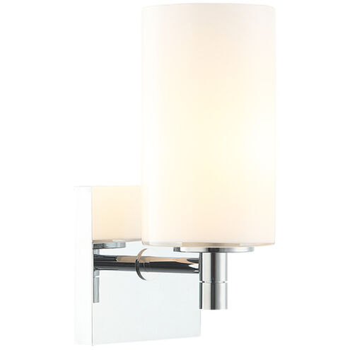 Candela Wall Sconce Wall Light in Chrome and Opal Glass