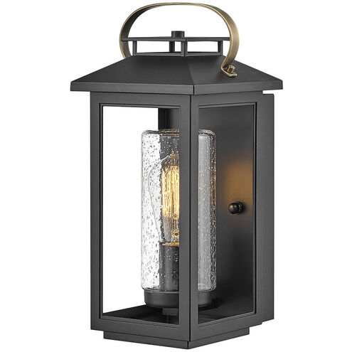 Coastal Elements Atwater Outdoor Wall Mount Lantern in Black, Non-LED, Small