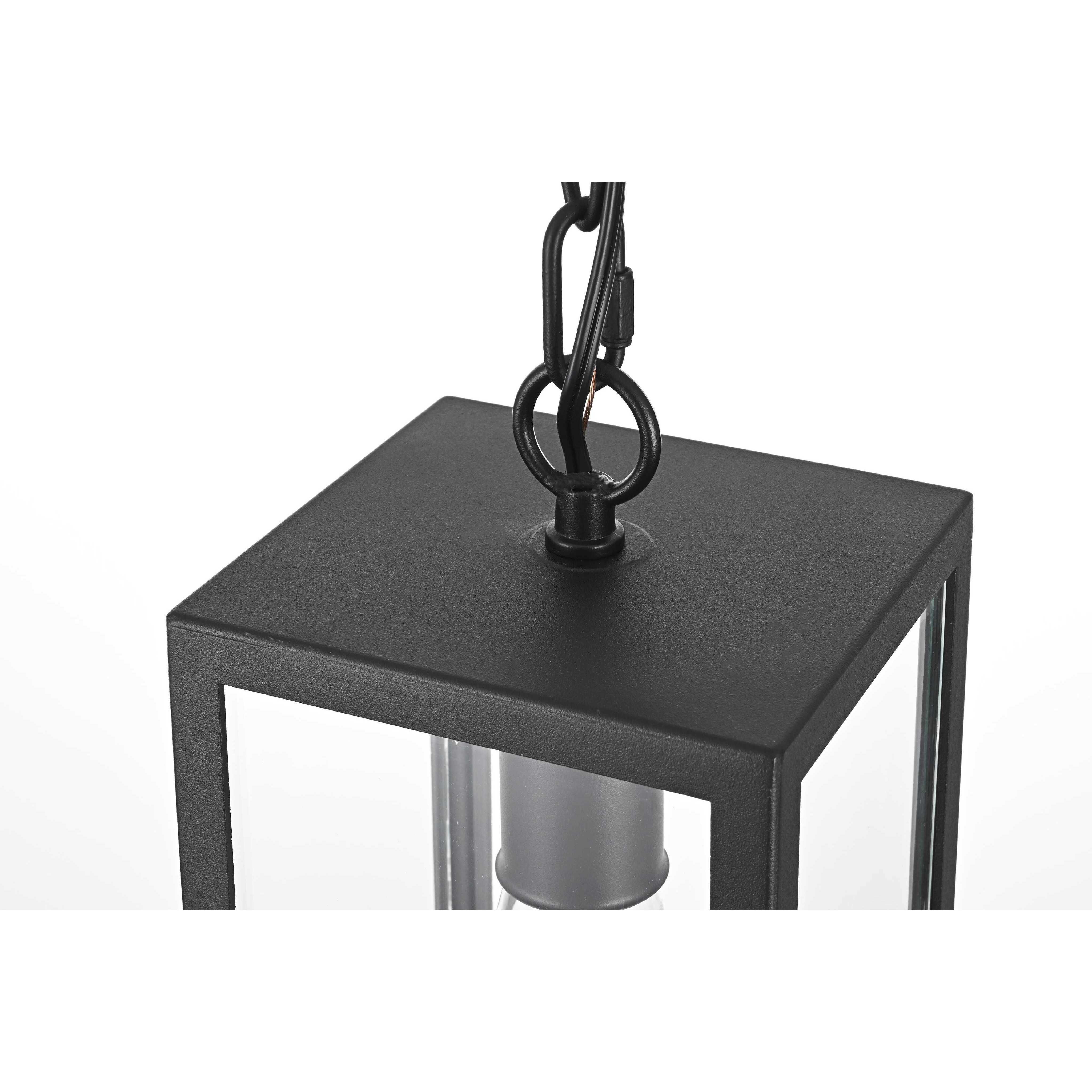 Veda 1 Light 5.5 inch Black Outdoor Pendant